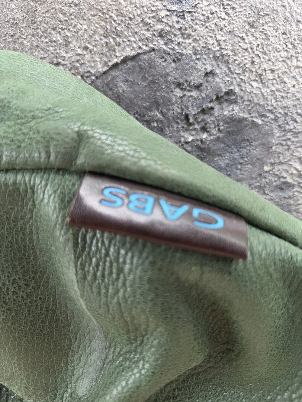 Gabs Green Leather Satchel with Turquoise Accents